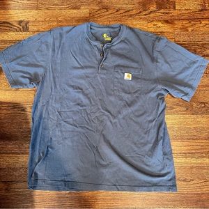 CARHARTT ORIGINAL FIT XL HENLEY GRAY/BLUE